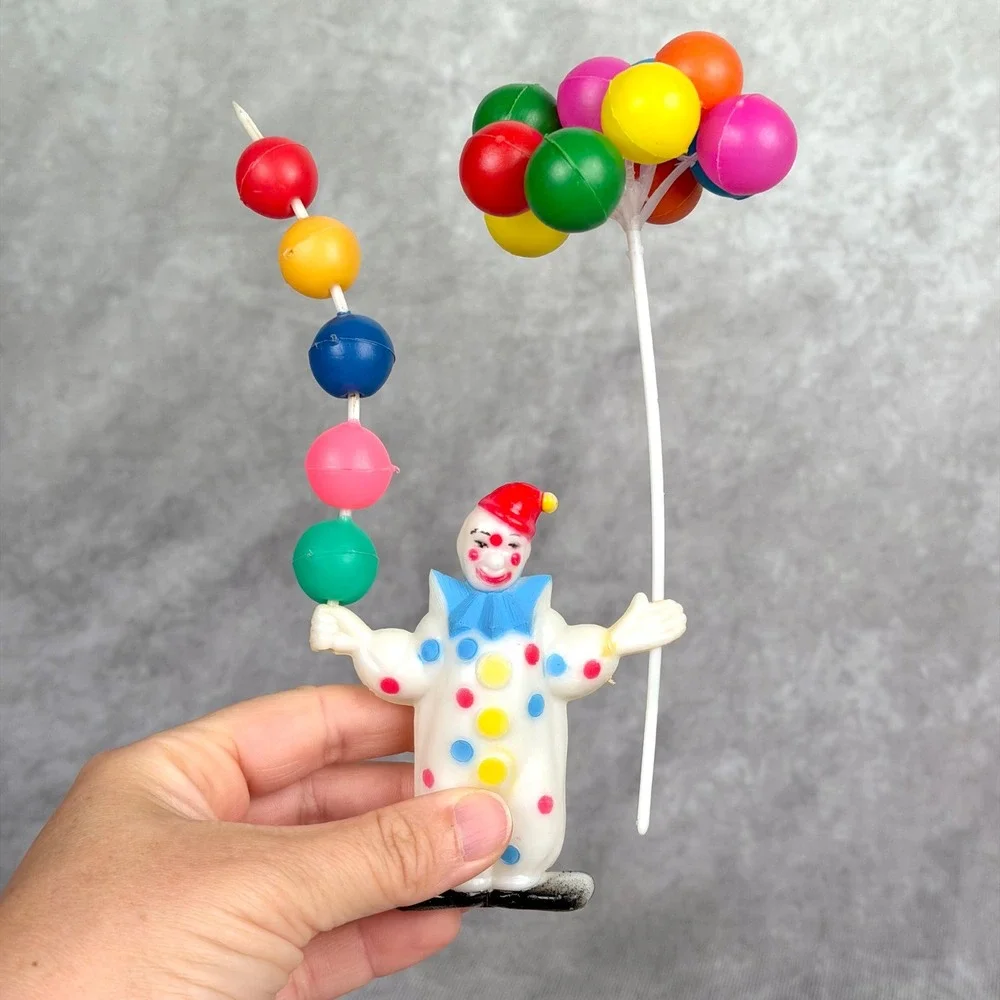 Vintage 1991 Wilton Cake Picks Topper Derby Clowns Train Circus Birthday 40+ Pcs